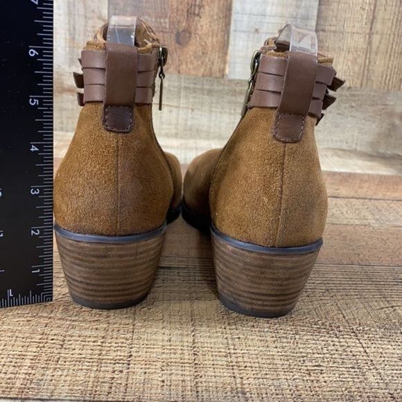 Clarks Artisan Gelata Siena Boots Tan Suede Boot Womens 11 M Ankle Booties - Picture 8 of 14